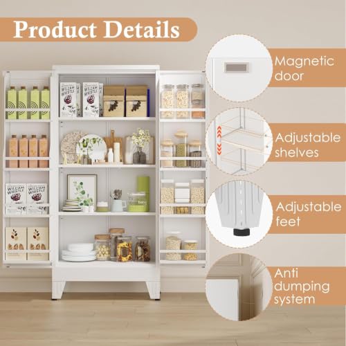 48" H Metal Kitchen Pantry Storage Cabinet