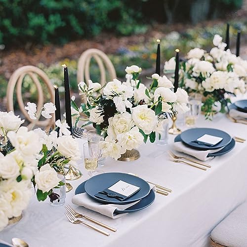 4 Pack White Rectangle Tablecloth (4 Count)