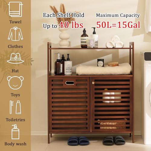 Tilt Out Laundry Hamper with shelves