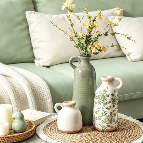Vintage Vase Set of 3 with Handle (3 Count)