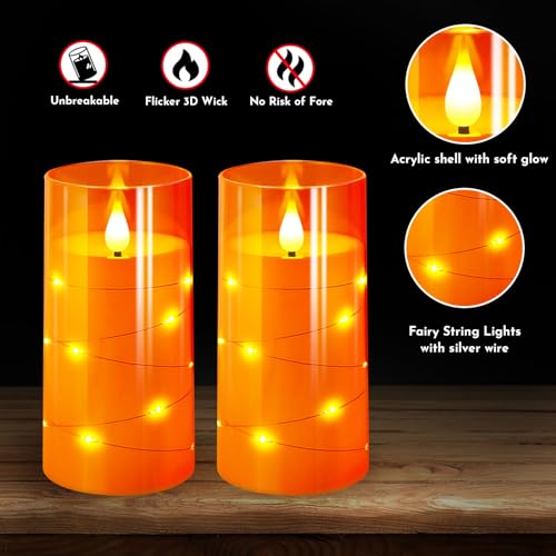 3"x6"Flickering Flameless Candles