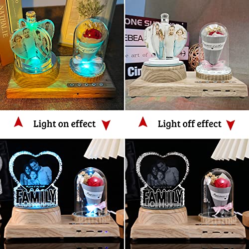 Personalized 3D Crystal Photo Gift with Family Photo