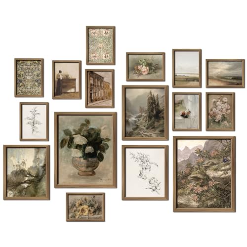 16 PCS Vintage Wall Art Decor (16 Count)