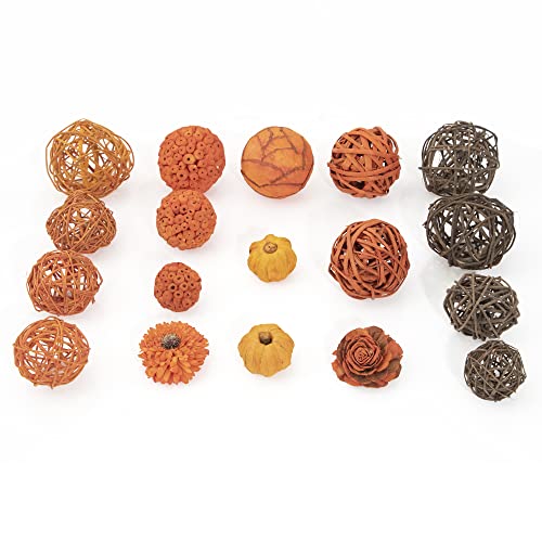 Orange Decorative Vase Filler Bag with Mini Pumpkins