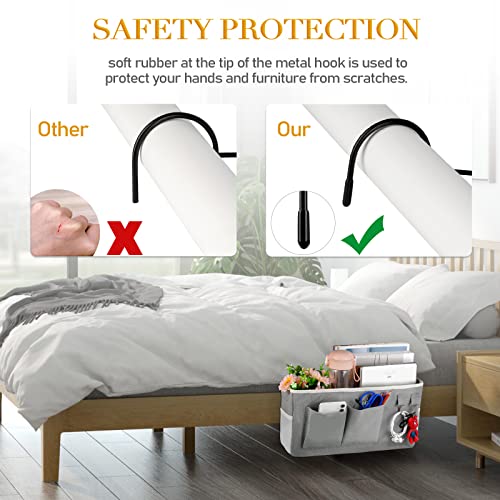 Bedside Caddy Bedside Storage Bag for Headboards (2 Count)