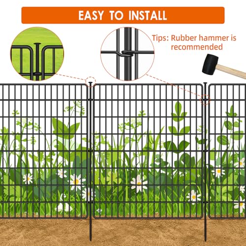 15 Panels No Dig Fence with Gate (15 Count)