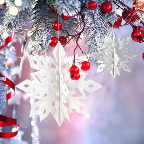 Christmas Hanging Snowflakes Decorations (15 Count)