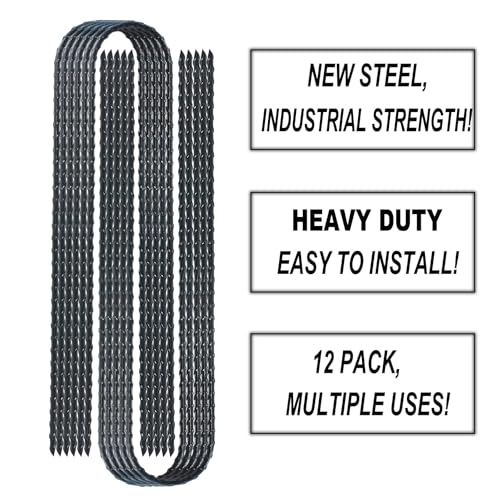 DTANX 12 Pack 12 Inch Rebar Stakes Heavy Duty Trampoline Anchors (12 Count)