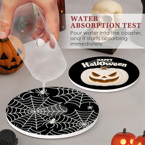 Happy Halloween Coasters for Drinks (6 Count)