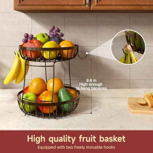 2 Tier Fruit Bowl for Kitchen Counter
