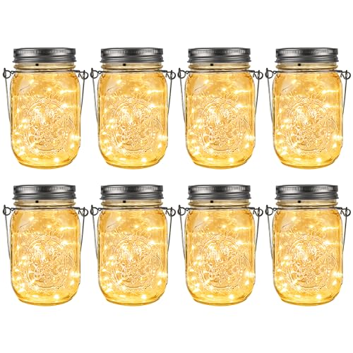 Solar Mason Jar Lights (8 Count)
