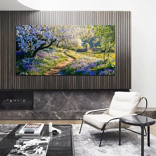 Canvas Wall Art Landscape Artwork for Walls Green Wall Art Bedroom 24"x48"