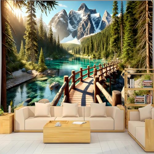 Nature Tapestry Forest Tree Sea Cave Wall Hanging