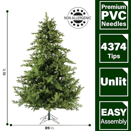 10 Ft. Foxtail Pine Artificial Christmas Tree with Stand