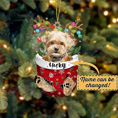 Shorkie Dog Christmas Ornament