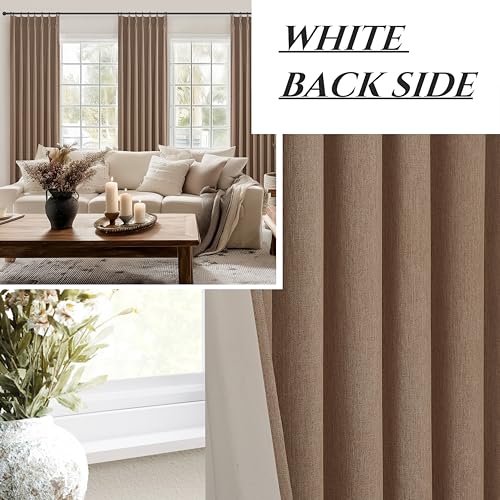 Rust Brown Living Room Curtains 84 Inches Long (2 Count)