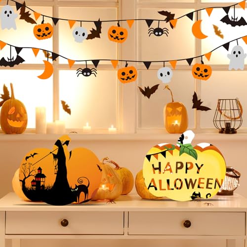 60 Pcs Pumpkin Wooden Cutouts Thanksgiving Unfinished Wood Crafts Pumpkin Wooden Pumpkins Ornaments to Paint Decorations DIY Blank Fall Pumpkin Shapes Discs Halloween 3.9x3.5 Inch (63 Count)