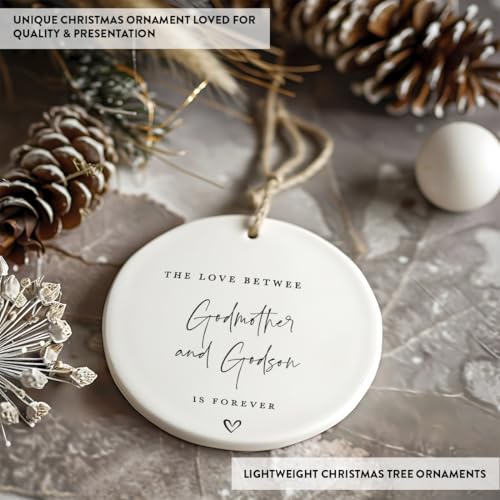Round Ceramic Porcelain Christmas Tree Ornament Keepsake Collectible Gift
