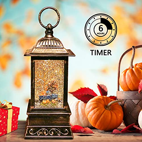 Fall Snow Globe Lantern