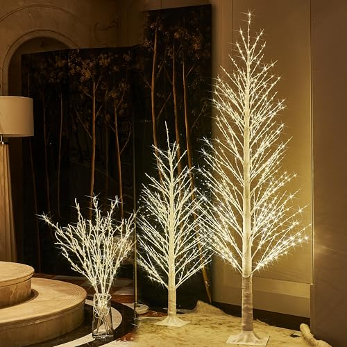 Lighted White Tree Alpine 6FT 810 LED Fairy Lights