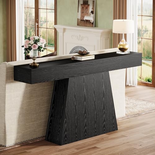 63" Black Console Table