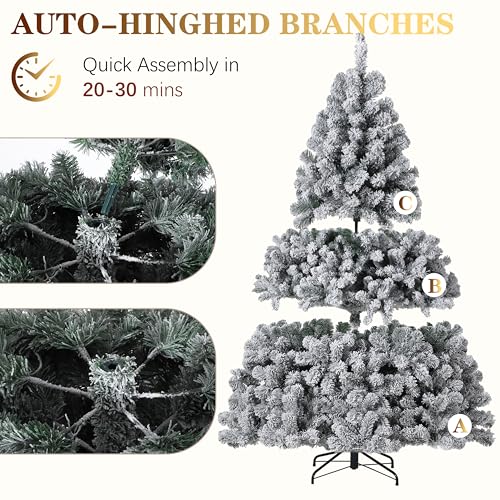 7.5 ft Prelit Artificial Christmas Tree with Warm White Lights