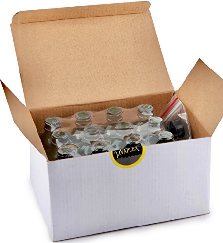 12, Green, 2 oz Glass Bottles, with Lids (12 Count)