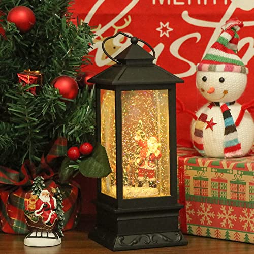 Christmas Snow Globe Lantern with Music