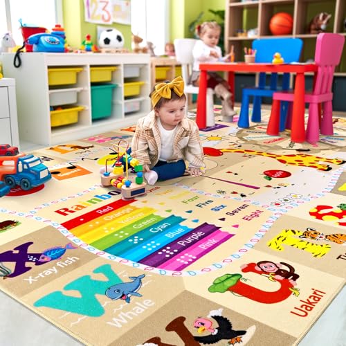 BENRON 3x5 Playroom Rug for Kids Washable