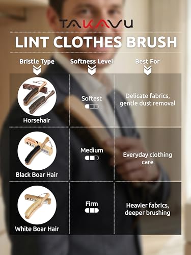 Black Boar Clothes Brush for Suits