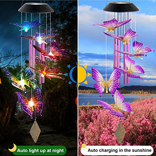 Butterfly Solar Wind Chimes