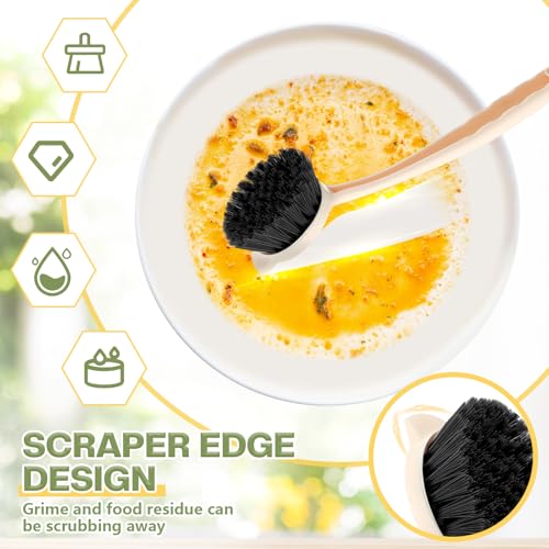 16 Pack Dish Brush with Handle Dish Scrubber Brush with Built (16 Count)