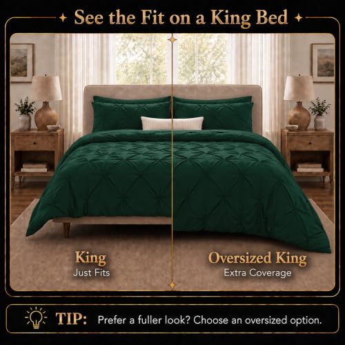 Oversized King Comforter Set Emerald Green