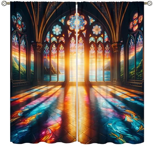 Stained Glass Curtains (2 Count)