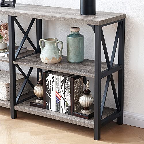 Sofa Table Grey Console Table for Living Room