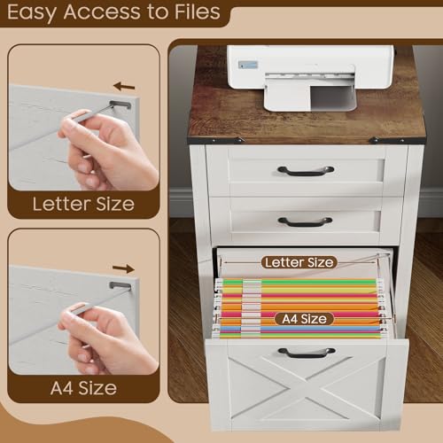 Vertical File Cabinet with 3 Drawers