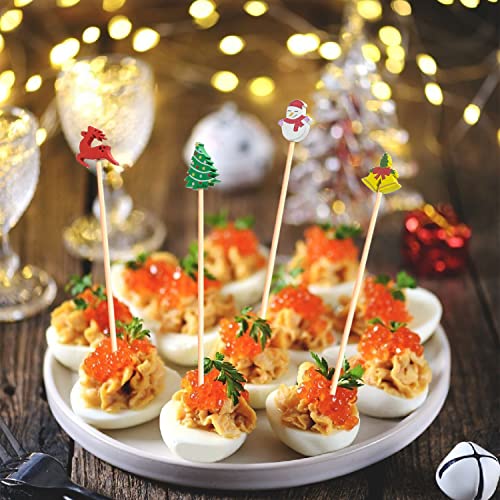 100Pcs 5" Christmas Cocktail Picks for Christmas Decorations Party Supplies (100 Count)