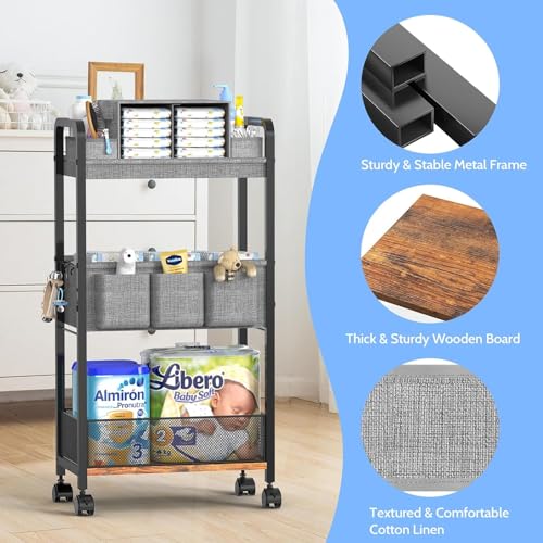 2In1 Baby Diaper Caddy & 3