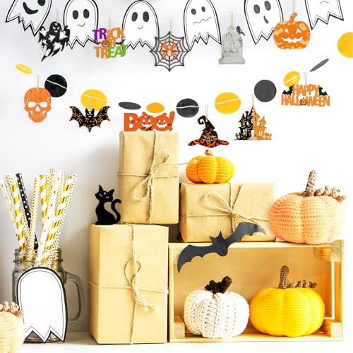 80PCS Wooden Halloween Ornaments to Paint Fall Decorations (80 Count)