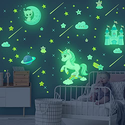 Glow in The Dark Unicorn Stickers