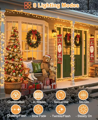 80FT 240 LED Christmas Lights Outdoor