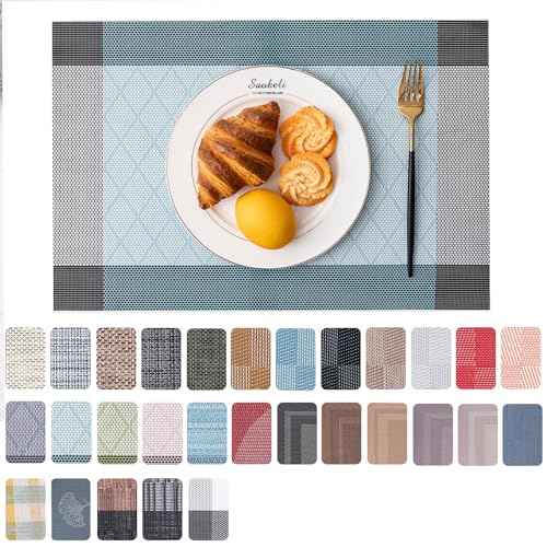Placemats Set of 6 Washable Indoor (6 Count)
