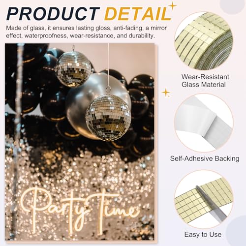 5x5mm Self Adhesive Mirrors Mosaic Tiles (2500 unidad)