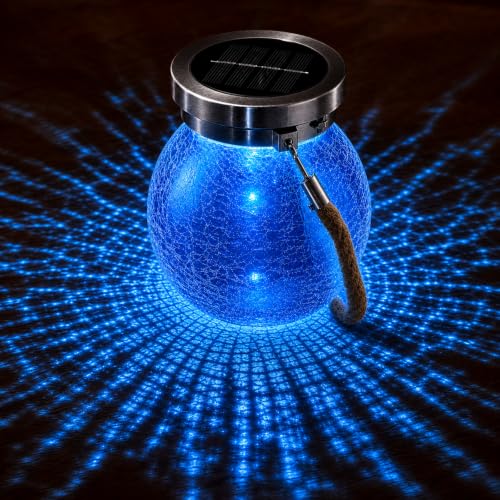 Solar Glass Jar Lantern RGB Color Changing (6 Count)
