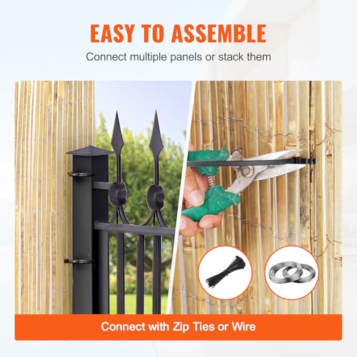 Natural Bamboo Fence Privacy Screen (78 Sq Ft)