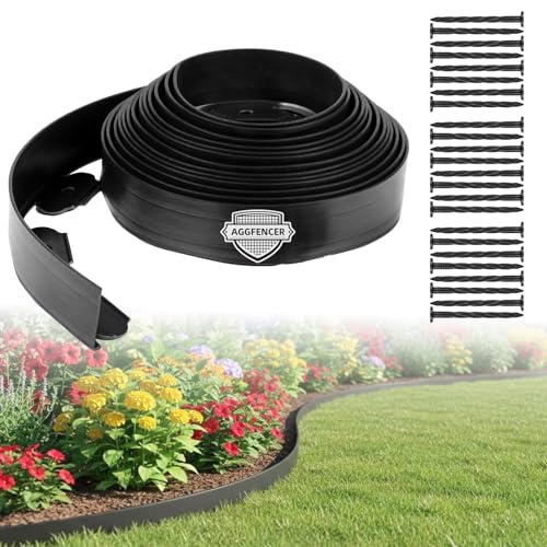 Landscape Edging 1.5in Garden Edging Borders No Dig 66ft (66 Foot)