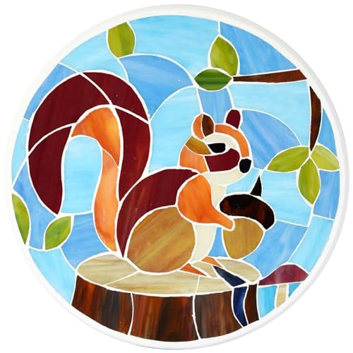 MSS006 Tiffany Style Stained Glass Mosaic Decorative Stepping Stone for Garden Decor