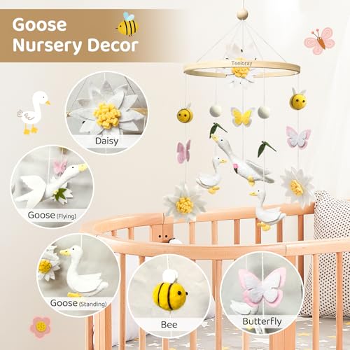 Baby Mobile for Crib Goose Nursery Decor Baby Shower Newborn Gifts
