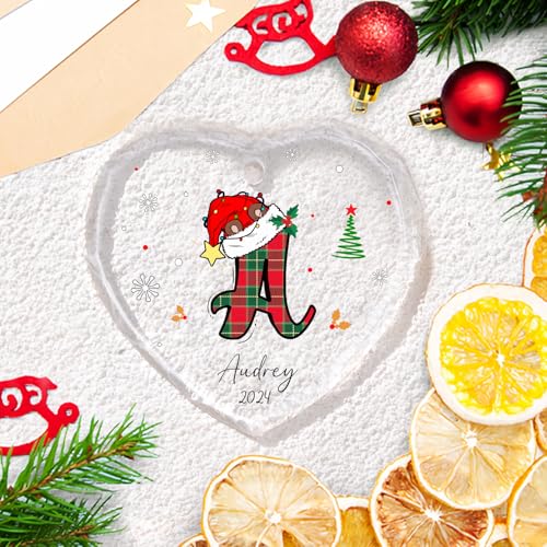 Personalized Christmas Ornaments with Initial Name