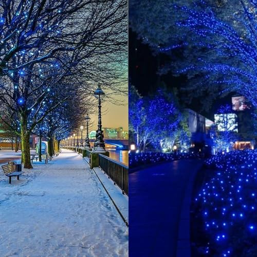 2pack 500LED Solar String Lights Outdoor Waterproof Blue (180 Foot)